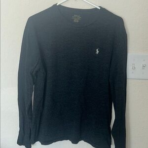 Polo by Ralph Lauren Men's Dark Heather Gray Long Sleeve Tee